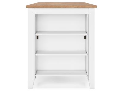 Signature Design by Ashley® Gesthaven Counter Height Dining Table and 2 Barstools - D398D3