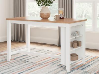 Signature Design by Ashley® Gesthaven Counter Height Dining Table and 2 Barstools - D398D3