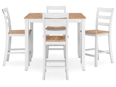 Signature Design by Ashley® Gesthaven Counter Height Dining Table and 4 Barstools (Set of 5) - D398-223