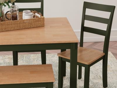 Signature Design by Ashley® Gesthaven Dining Table with 4 Chairs and Bench (Set of 6) - D401-325