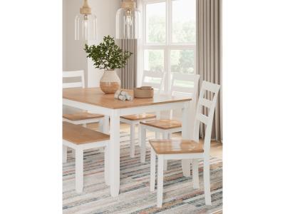 Signature Design by Ashley® Gesthaven 6 Piece Dining Set in Natural/White - D398-325