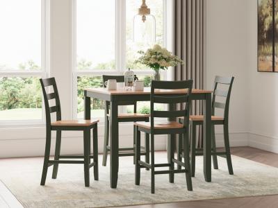 Signature Design by Ashley® Gesthaven Counter Height Dining Table and 4 Barstools (Set of 5) - D401-223
