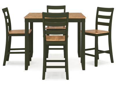 Signature Design by Ashley® Gesthaven Counter Height Dining Table and 4 Barstools (Set of 5) - D401-223