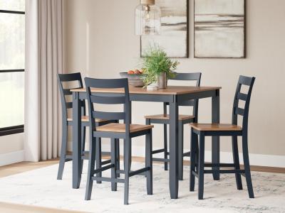 Signature Design by Ashley® Gesthaven Counter Height Dining Table and 4 Barstools (Set of 5) - D399-223