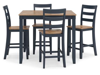 Signature Design by Ashley® Gesthaven Counter Height Dining Table and 4 Barstools (Set of 5) - D399-223