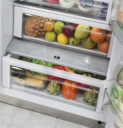 48" Monogram Built-In Professional Side-By-Side Refrigerator with Dispenser - ZISP480DKSS