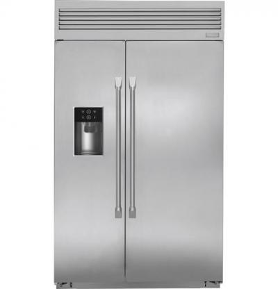 48" Monogram Built-In Professional Side-By-Side Refrigerator with Dispenser - ZISP480DKSS