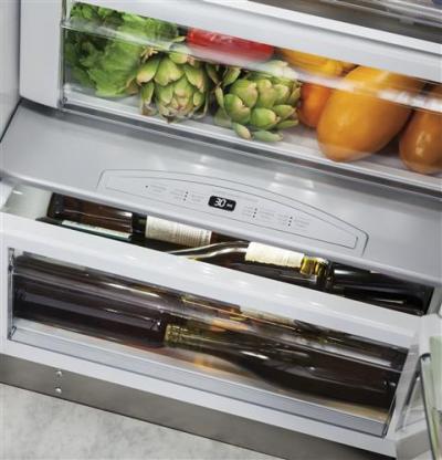 48" Monogram Built-In Professional Side-By-Side Refrigerator with Dispenser - ZISP480DKSS