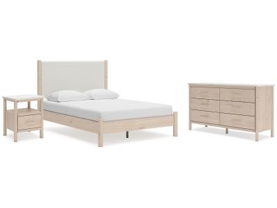 Signature Design by Ashley® Cadmori Queen Upholstered Panel Bed Dresser and Nightstand - B2615B10