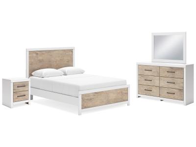 Signature Design by Ashley® Charbitt Queen Panel Bed Dresser Mirror and Nightstand - B2035B8