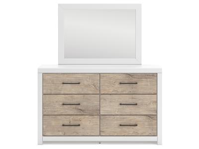 Signature Design by Ashley® Charbitt Queen Panel Bed Dresser Mirror and Nightstand - B2035B8