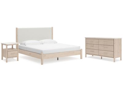 Signature Design by Ashley® Cadmori King Upholstered Panel Bed Dresser and Nightstand - B2615B11