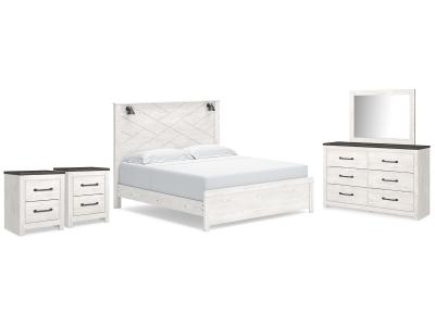 Signature Design by Ashley® Gerridan King Panel Bed Dresser Mirror and 2 Nightstands - B1190B31