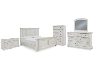 Signature Design by Ashley® Robbinsdale King Panel Bed Dresser Mirror Chest and 2 Nightstands - B742B38