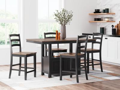 Signature Design by Ashley® Wildenauer Counter Height Dining Table and 4 Barstools - D634D3