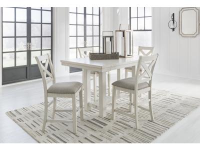 Signature Design by Ashley® Robbinsdale Counter Height Dining Table and 4 Barstools - D642D1