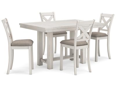 Signature Design by Ashley® Robbinsdale Counter Height Dining Table and 4 Barstools - D642D1