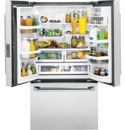 36" Monogram Counter-Depth French-Door Refrigerator with Pro Handle - ZWE23PSHSS