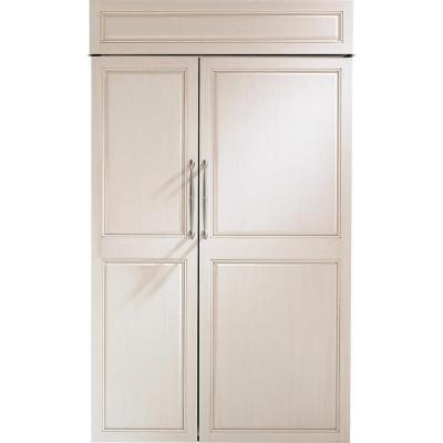 48" Monogram Built In Side By Side Custom Panel Refrigerator - ZIS480NNII