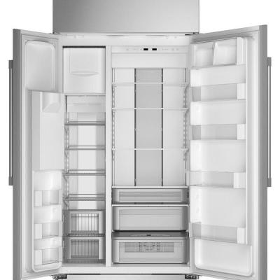 42" Monogram Built In Side By Side Stainless Steel Dispenser Refrigerator - ZISS420DNSS