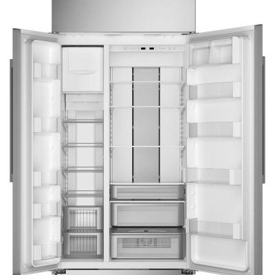 42" Monogram Built In Side By Side Stainless Steel Refrigerator - ZISS420NNSS