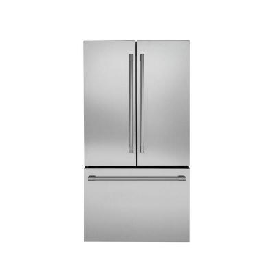 36" Monogram Free Standing French Door Stainless Steel Refrigerator - ZWE23PSNSS