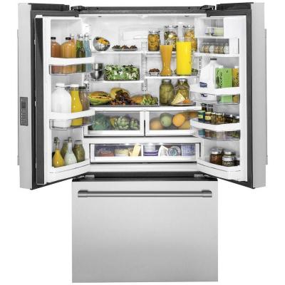 36" Monogram Free Standing French Door Stainless Steel Refrigerator - ZWE23PSNSS