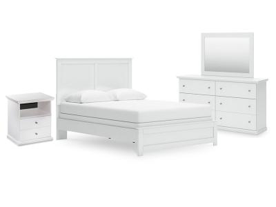 Signature Design by Ashley® Bostwick Shoals Queen Panel Bed Dresser Mirror and Nightstand - B139B55
