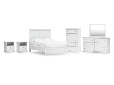 Signature Design by Ashley® Bostwick Shoals Full Panel Bed Dresser Mirror Chest and 2 Nightstands - B139B62