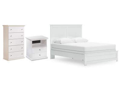 Signature Design by Ashley® Bostwick Shoals Queen Panel Bed Cheat and Nightstand - B139B68