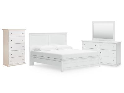 Signature Design by Ashley® Bostwick Shoals King Panel Bed Dresser Mirror and Chest - B139B54