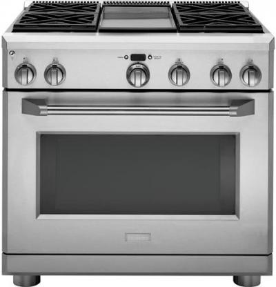 36" Monogram Pro Range Dual Fuel with Griddle - ZDP364NDPSS