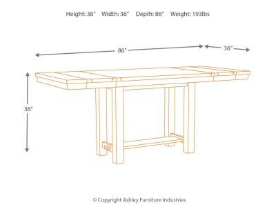 Signature Design by Ashley® Moriville Counter Height Dining Extension Table - D631-32