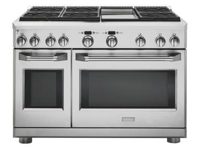 48" Monogram  All Gas Professional Range with 6 Burners and Griddle (Natural Gas) - ZGP486NDRSS