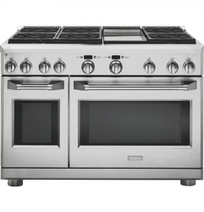 48" Monogram Dual-Fuel Professional Range with 6 Burners and Griddle (Natural Gas) - ZDP486NDPSS