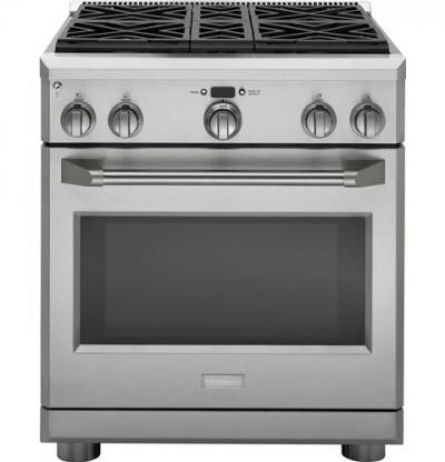 30" Monogram Dual-Fuel Professional Range with 4 Burners (Natural Gas) - ZDP304NPSS