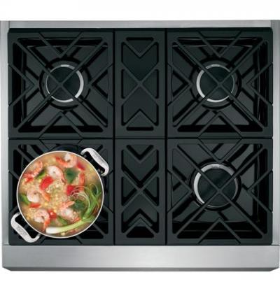 30" Monogram Dual-Fuel Professional Range with 4 Burners (Natural Gas) - ZDP304NPSS