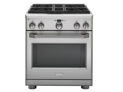 30" Monogram Dual-Fuel Professional Range with 4 Burners (Natural Gas) - ZDP304NPSS