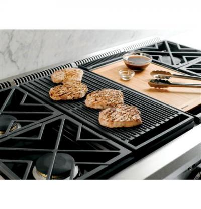 48"Monogram  Dual-Fuel Professional Range with 4 Burners, Grill, and Griddle (Natural Gas) - ZDP484NGPSS