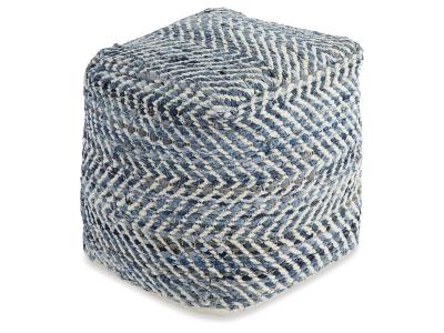 Signature Design by Ashley® Chevron Pouf - A1000445