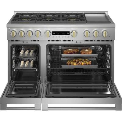 48" Monogram 8.25 Cu. Ft. Dual Fuel Professional Range With 6 Burners and Griddle - ZDP486NDTSS
