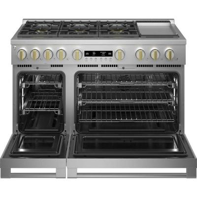 48" Monogram 8.9 Cu. Ft. Gas Professional Range With 6 Burners and Griddle - ZGP486NDTSS