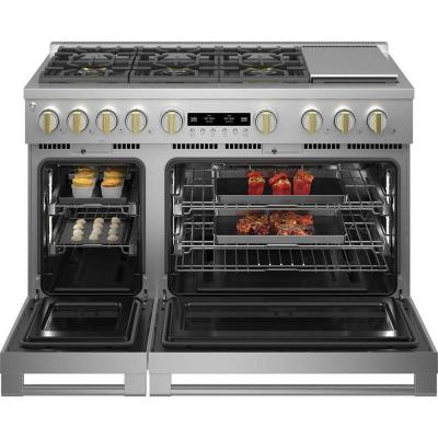 48" Monogram 8.9 Cu. Ft. Gas Professional Range With 6 Burners and Griddle - ZGP486NDTSS