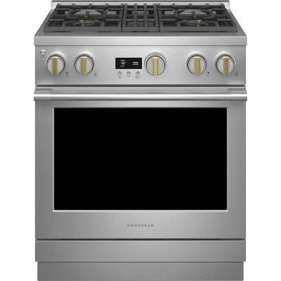 30" Monogram 5.0 Cu. Ft. Gas Professional Convection Range in Stainless Steel - ZGP304NTSS