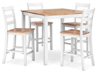 Signature Design by Ashley® Gesthaven Counter Height Dining Table and 4 Barstools (Set of 5) - D398-223