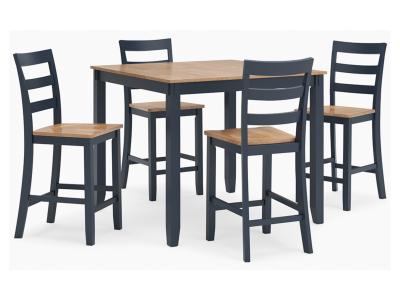 Signature Design by Ashley® Gesthaven Counter Height Dining Table and 4 Barstools (Set of 5) - D399-223