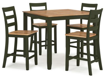 Signature Design by Ashley® Gesthaven Counter Height Dining Table and 4 Barstools (Set of 5) - D401-223
