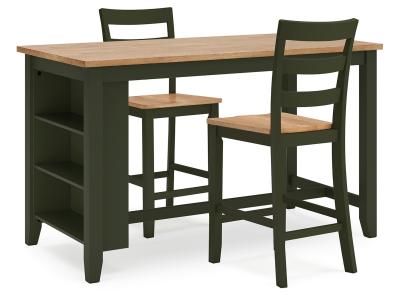 Signature Design by Ashley® Gesthaven Counter Height Dining Table and 2 Barstools - D401D3