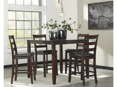 Signature Design by Ashley® Coviar Counter Height Dining Table and Bar Stools (Set of 5) - D385-223