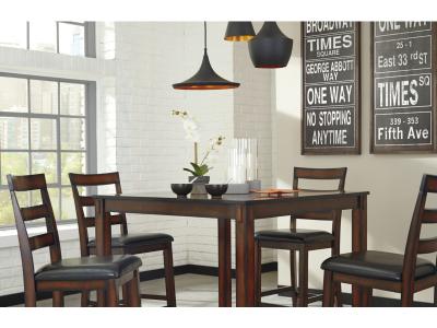 Signature Design by Ashley® Coviar Counter Height Dining Table and Bar Stools (Set of 5) - D385-223